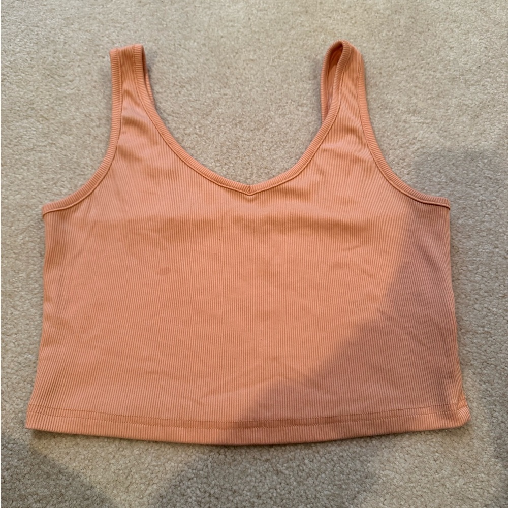 SHEIN Coral Ribbed Top